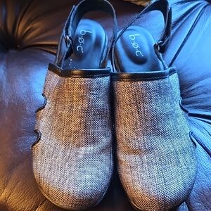 b.o.c. Woven Slingback Sandals - Black and Brown